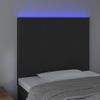 Cabecero Cama Con Luces Led | Panel De Cabecera Terciopelo Negro 80x5x118/128 Cm Cfw9013845