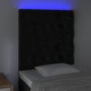 Cabecero Cama Con Luces Led | Panel De Cabecera Terciopelo Negro 80x7x118/128 Cm Cfw6117336