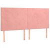 Cabecero Cama Con Luces Led | Panel De Cabecera Terciopelo Rosa 180x5x118/128 Cm Cfw4462130