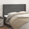 Cabecero Cama | Panel De Cabecera Con Orejas Cuero Sintético Gris 163x16x118/128cm Cfw9586524