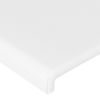 Cabecero Cama | Panel De Cabecera Con Orejas De Cuero Sintético Blanco 83x23x118/128 Cm Cfw7897785