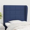 Cabecero Cama | Panel De Cabecera Con Orejas De Tela Azul 103x23x118/128 Cm Cfw1365374