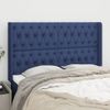 Cabecero Cama | Panel De Cabecera Con Orejas De Tela Azul 147x16x118/128 Cm Cfw6428542