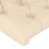 Cabecero Cama | Panel De Cabecera Con Orejas De Tela Color Crema 103x16x118/128 Cm Cfw7441226