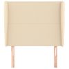 Cabecero Cama | Panel De Cabecera Con Orejas De Tela Color Crema 103x23x118/128 Cm Cfw2948605