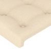 Cabecero Cama | Panel De Cabecera Con Orejas De Tela Color Crema 183x16x118/128 Cm Cfw8648119