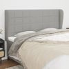 Cabecero Cama | Panel De Cabecera Con Orejas De Tela Gris Claro 203x23x118/128 Cm Cfw4813639