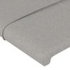 Cabecero Cama | Panel De Cabecera Con Orejas De Tela Gris Claro 203x23x118/128 Cm Cfw4813639