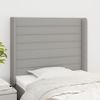 Cabecero Cama | Panel De Cabecera Con Orejas De Tela Gris Claro 83x16x118/128 Cm Cfw5083480