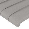 Cabecero Cama | Panel De Cabecera Con Orejas De Tela Gris Claro 83x23x118/128 Cm Cfw6413473