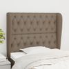 Cabecero Cama | Panel De Cabecera Con Orejas De Tela Gris Taupe 103x23x118/128 Cm Cfw3239159