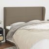 Cabecero Cama | Panel De Cabecera Con Orejas De Tela Gris Taupe 163x23x118/128 Cm Cfw2471466