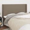 Cabecero Cama | Panel De Cabecera Con Orejas De Tela Gris Taupe 203x16x118/128 Cm Cfw5595980