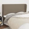 Cabecero Cama | Panel De Cabecera Con Orejas De Tela Gris Taupe 203x23x118/128 Cm Cfw9440414