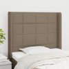 Cabecero Cama | Panel De Cabecera Con Orejas De Tela Gris Taupe 83x16x118/128 Cm Cfw7438807