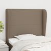 Cabecero Cama | Panel De Cabecera Con Orejas De Tela Gris Taupe 83x23x118/128 Cm Cfw5306138