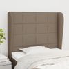 Cabecero Cama | Panel De Cabecera Con Orejas De Tela Gris Taupe 83x23x118/128 Cm Cfw4563767