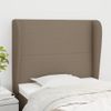 Cabecero Cama | Panel De Cabecera Con Orejas De Tela Gris Taupe 93x23x118/128 Cm Cfw3713697