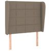 Cabecero Cama | Panel De Cabecera Con Orejas De Tela Gris Taupe 93x23x118/128 Cm Cfw8658778