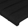 Cabecero Cama | Panel De Cabecera Con Orejas De Tela Negro 203x16x118/128 Cm Cfw7171660