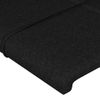 Cabecero Cama | Panel De Cabecera Con Orejas De Tela Negro 83x16x118/128 Cm Cfw3785817