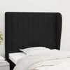 Cabecero Cama | Panel De Cabecera Con Orejas De Tela Negro 83x23x118/128 Cm Cfw5321671