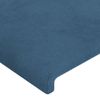 Cabecero Cama | Panel De Cabecera Con Orejas De Terciopelo Azul Oscuro 203x16x118/128 Cm Cfw6039865