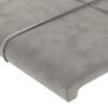 Cabecero Cama | Panel De Cabecera Con Orejas De Terciopelo Gris Claro 183x16x118/128 Cm Cfw5521356