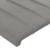 Cabecero Cama | Panel De Cabecera Con Orejas De Terciopelo Gris Claro 83x16x118/128 Cm Cfw7627468