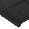 Cabecero Cama | Panel De Cabecera Con Orejas De Terciopelo Negro 147x16x118/128 Cm Cfw3680622