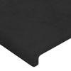 Cabecero Cama | Panel De Cabecera Con Orejas De Terciopelo Negro 83x23x118/128 Cm Cfw7823695