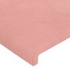 Cabecero Cama | Panel De Cabecera Con Orejas De Terciopelo Rosa 183x23x118/128 Cm Cfw1987416