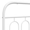 Cabecero Cama | Panel De Cabecera De Metal Blanco 107 Cm Cfw6250702