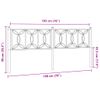 Cabecero Cama | Panel De Cabecera De Metal Blanco 193 Cm Cfw2269795