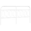 Cabecero Cama | Panel De Cabecera De Metal Blanco 193 Cm Cfw4131775