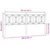 Cabecero Cama | Panel De Cabecera De Metal Blanco 200 Cm Cfw6362856