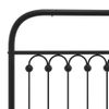 Cabecero Cama | Panel De Cabecera De Metal Negro 107 Cm Cfw2125632