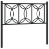 Cabecero Cama | Panel De Cabecera De Metal Negro 107 Cm Cfw8005923