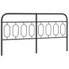 Cabecero Cama | Panel De Cabecera De Metal Negro 183 Cm Cfw6424065