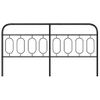 Cabecero Cama | Panel De Cabecera De Metal Negro 183 Cm Cfw6424065