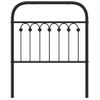 Cabecero Cama | Panel De Cabecera De Metal Negro 75 Cm Cfw4893535