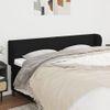 Cabecero Cama | Panel De Cabecera De Tela Negro 163x23x78/88 Cm Cfw1587260