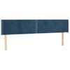 Cabecero Cama | Panel De Cabecera De Terciopelo Azul Oscuro 203x16x78/88 Cm Cfw7970090