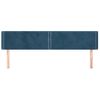 Cabecero Cama | Panel De Cabecera De Terciopelo Azul Oscuro 203x16x78/88 Cm Cfw7970090