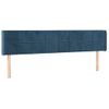 Cabecero Cama | Panel De Cabecera De Terciopelo Azul Oscuro 203x16x78/88 Cm Cfw5248974