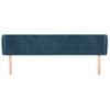 Cabecero Cama | Panel De Cabecera De Terciopelo Azul Oscuro 203x23x78/88 Cm Cfw7685506