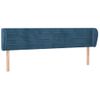 Cabecero Cama | Panel De Cabecera De Terciopelo Azul Oscuro 203x23x78/88 Cm Cfw9631266