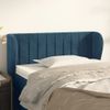 Cabecero Cama | Panel De Cabecera De Terciopelo Azul Oscuro 83x23x78/88 Cm Cfw8383004