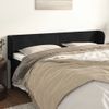 Cabecero Cama | Panel De Cabecera De Terciopelo Negro 183x23x78/88 Cm Cfw8089488