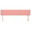 Cabecero Cama | Panel De Cabecera De Terciopelo Rosa 163x23x78/88 Cm Cfw7179332